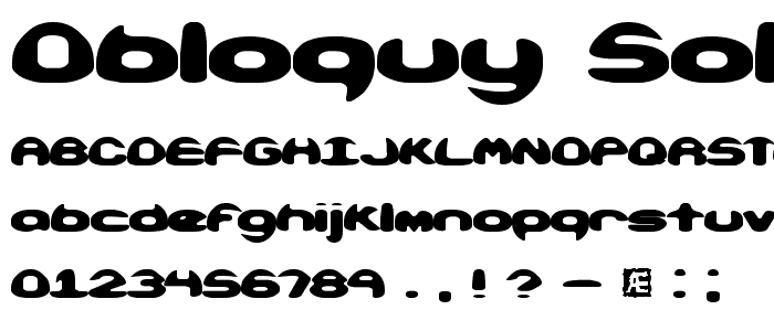 Obloquy Solid (BRK) font